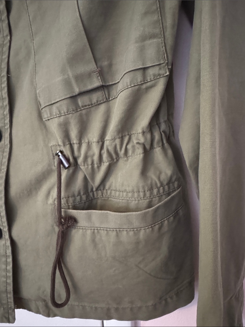Olive Utility Drawstring GAP Jacket - Picture 2 of 5